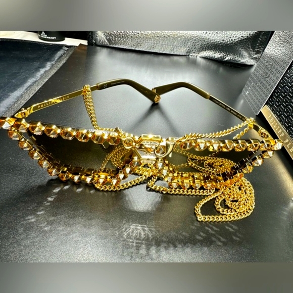 👑PHILIPP PLEIN Sunglasses Plein Crystal Lush SPP030S Col.400G Auth… - Picture 13 of 15